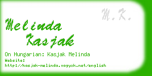 melinda kasjak business card